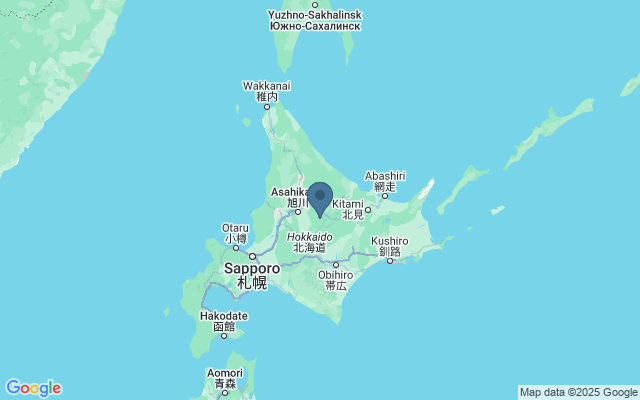 Kaart met locatie Asahi-dake